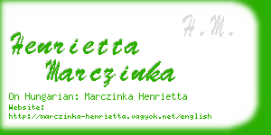 henrietta marczinka business card